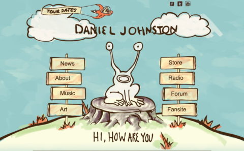 Home – The Official Daniel Johnston Web Site – Hi, How Are You?のWEBデザイン