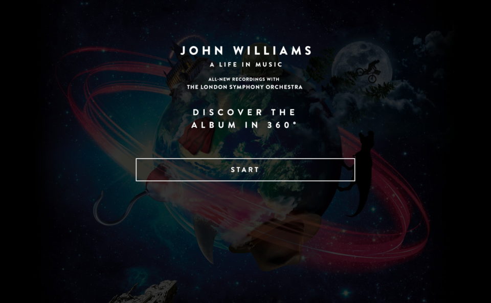 John Williams: A Life in Music 360のWEBデザイン