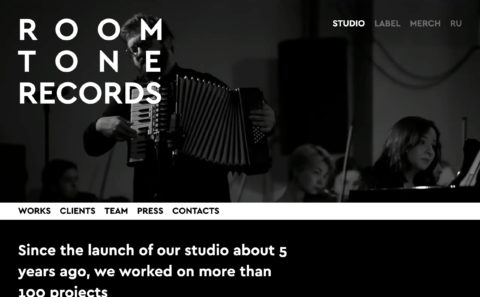 Roomtone Records » StudioのWEBデザイン