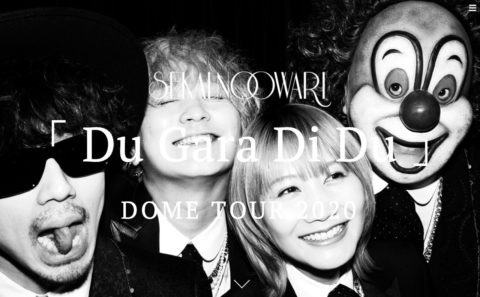 SEKAI NO OWARI DOME TOUR 2020「Du Gara Di Du」のWEBデザイン