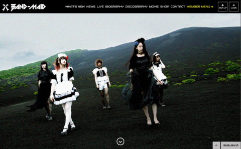 BAND-MAID Official Web SiteのWEBデザイン