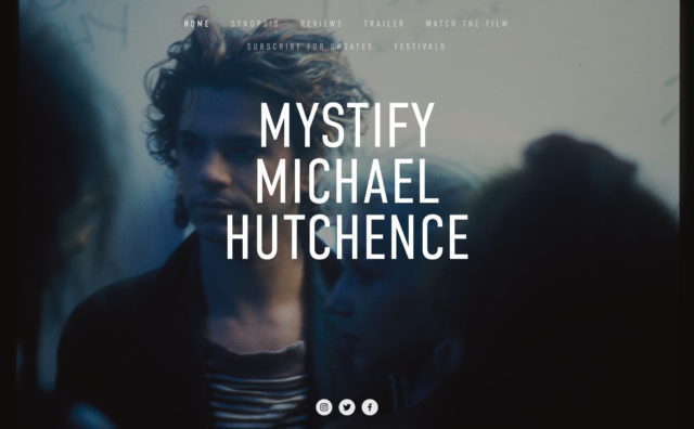 Mystify Michael HutchenceのWEBデザイン