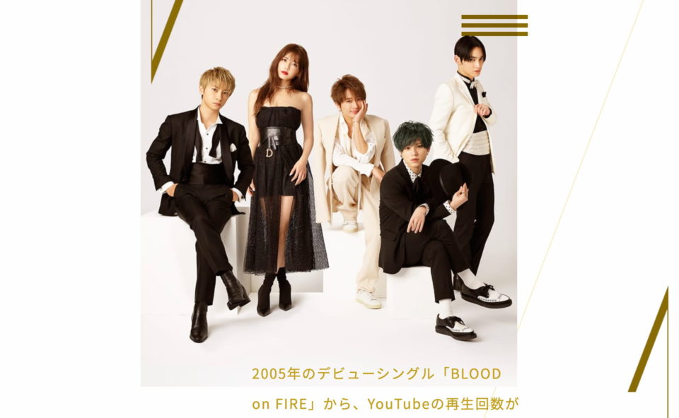 『AAA 15th Anniversary All Time Best -thanx AAA lot-』SPECIAL SITEのWEBデザイン