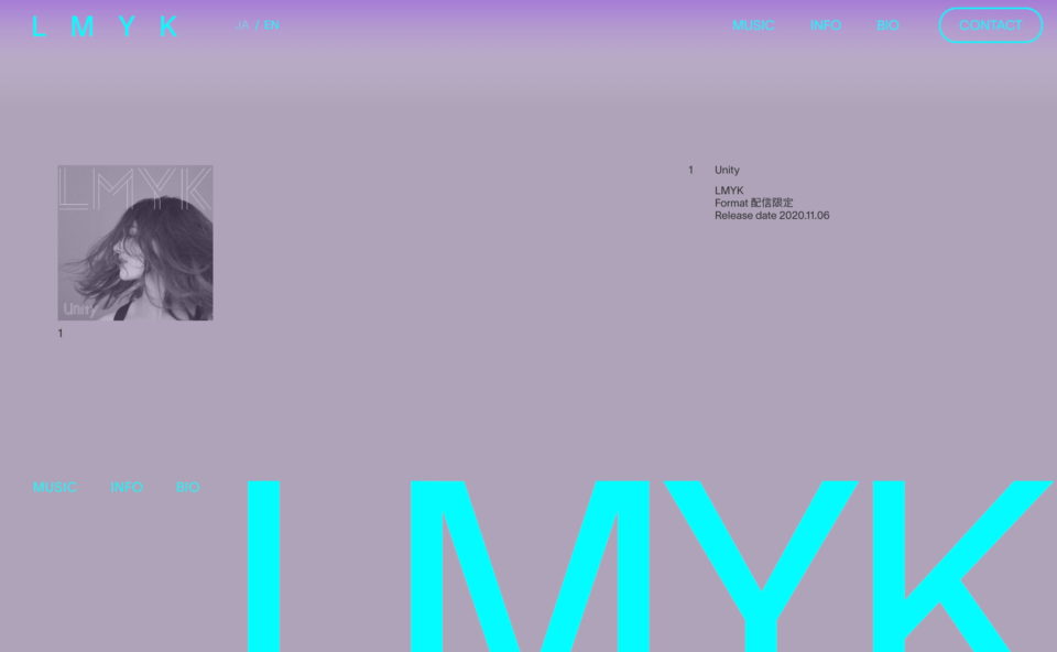 LMYK オフィシャルウェブサイト.のWEBデザイン