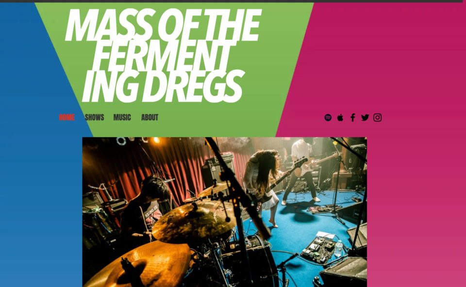 Home | Mass Of The Fermenting DregsのWEBデザイン