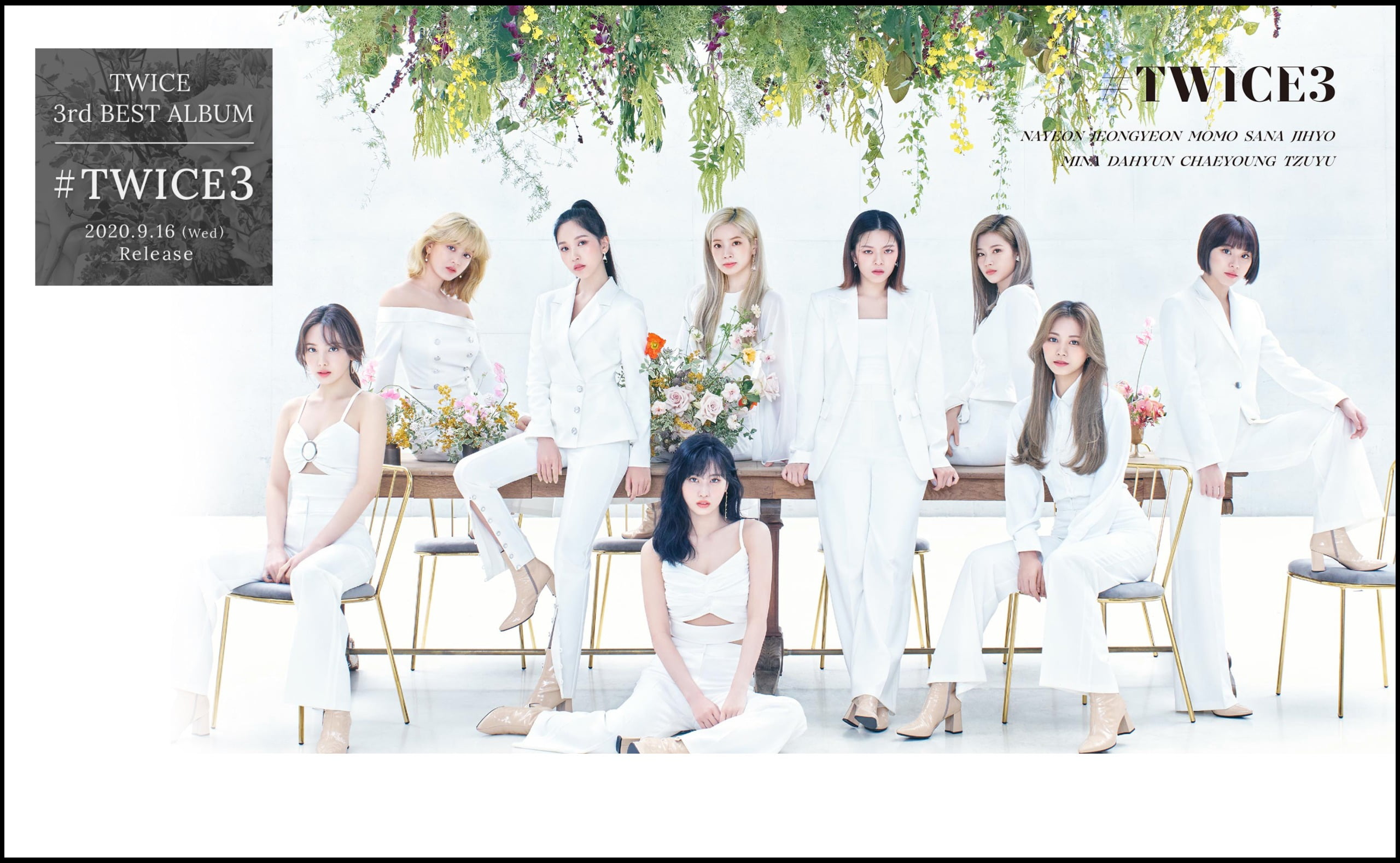 TWICE 3rd BEST ALBUM 「#TWICE3」 | MUSIC WEB CLIPS - バンド・アーティスト・音楽関連のWEBデザイン  ギャラリーサイト