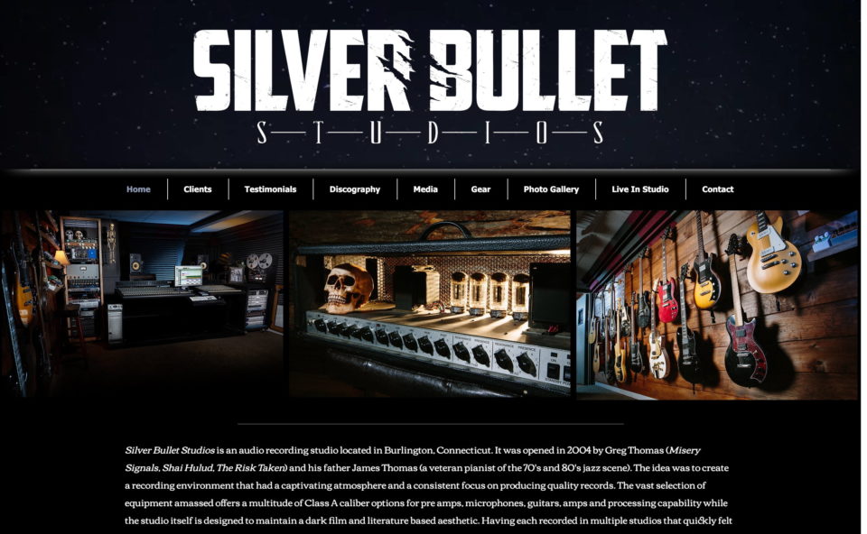 Silver Bullet StudiosのWEBデザイン