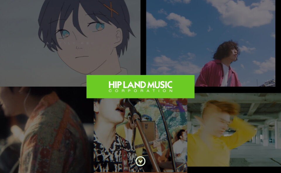 HIP LAND MUSIC CORPORATIONのWEBデザイン