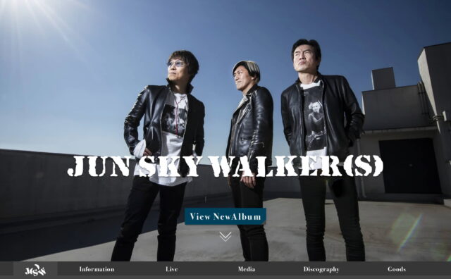 JUN SKY WALKER(S) Official websiteのWEBデザイン