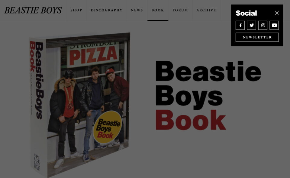 Home – Beastie Boys : Beastie BoysのWEBデザイン
