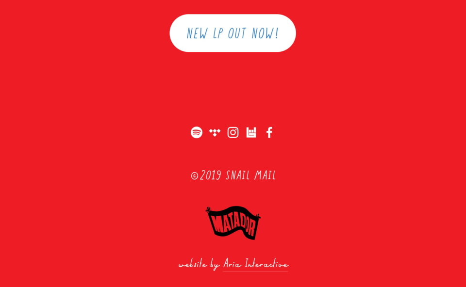 Snail MailのWEBデザイン