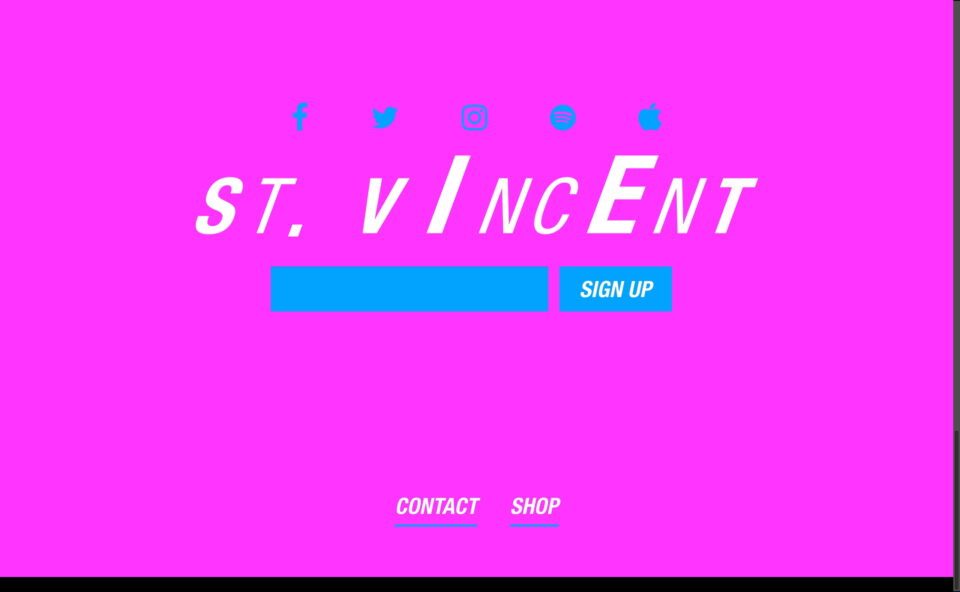 St. VincentのWEBデザイン