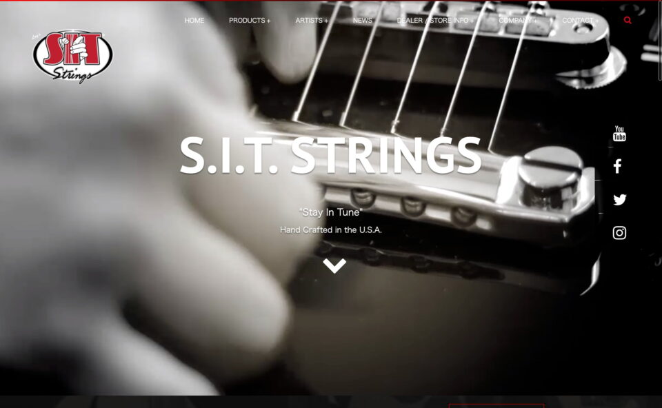 SIT Strings – Hand Crafted Instrument StringsのWEBデザイン