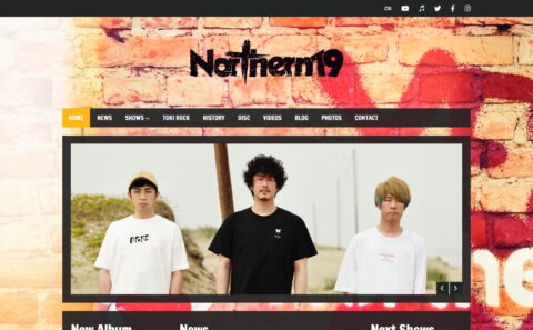 最新のライブ情報、リリース情報をチェック。– Northern19 Official Web SiteのWEBデザイン