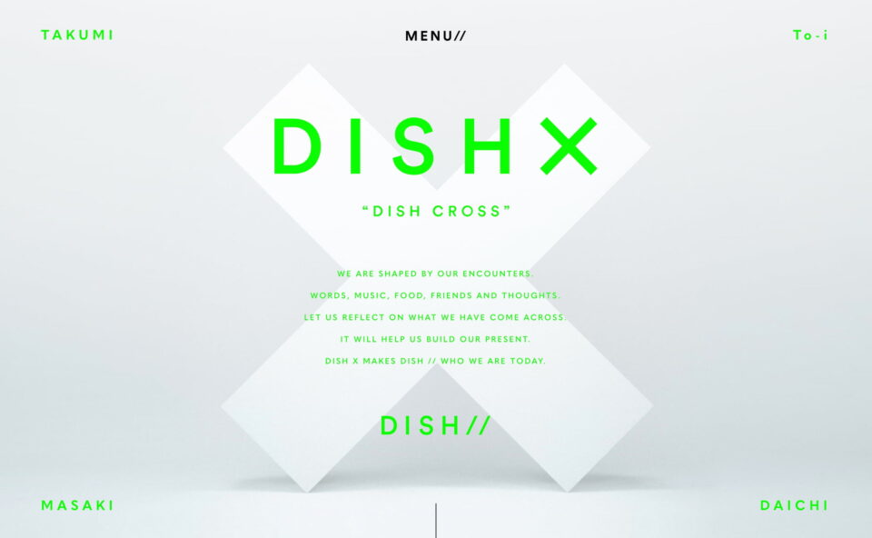DISH//『X』Special SiteのWEBデザイン