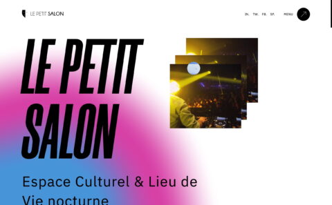 Espace culturel et lieu de vie nocturne à Lyon | Le Petit SalonのWEBデザイン