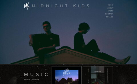Midnight Kids – Official WebsiteのWEBデザイン