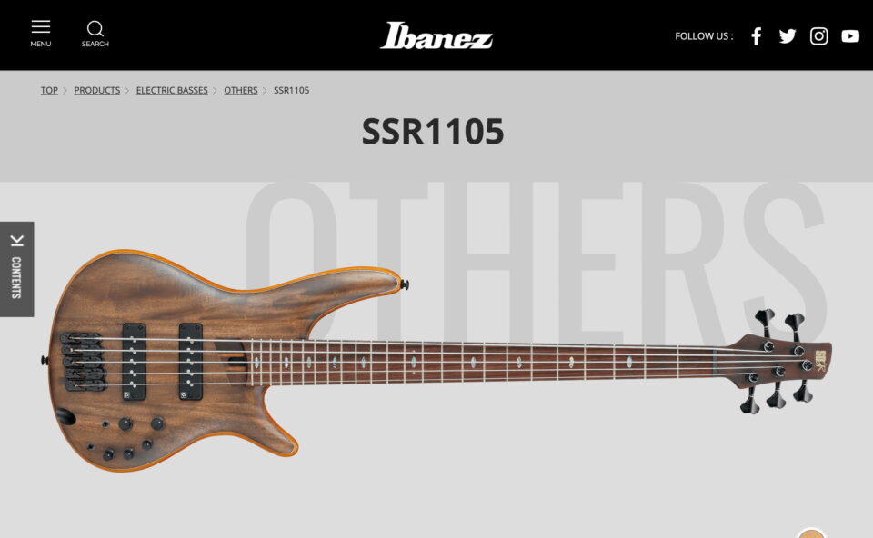 Ibanez guitars – アイバニーズ公式サイトのWEBデザイン