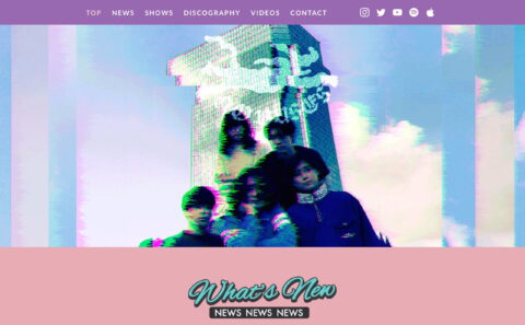 No Buses – Official WebsiteのWEBデザイン
