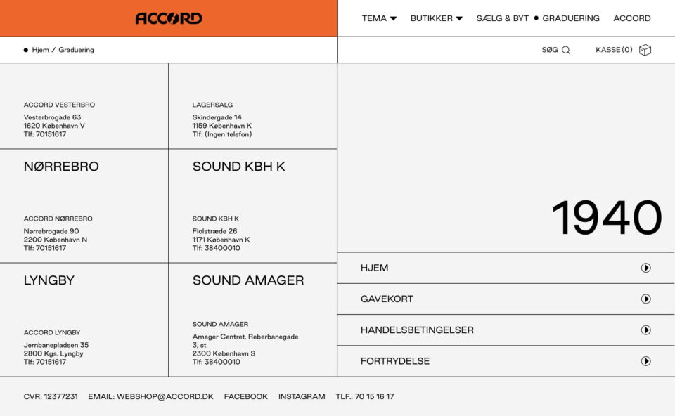 ACCORD – Danmarks største forhandler af brugt musik og film – AccordのWEBデザイン