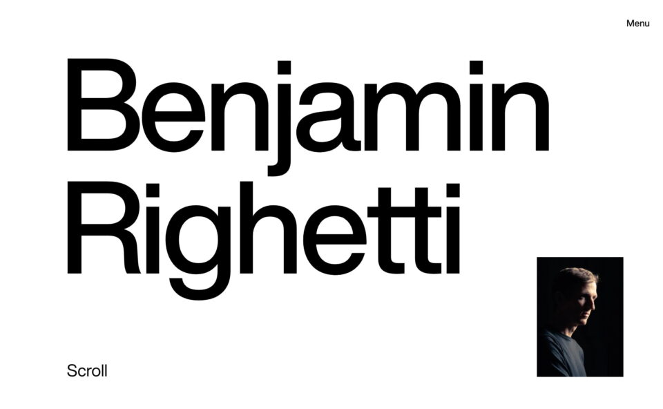 Benjamin RighettiのWEBデザイン