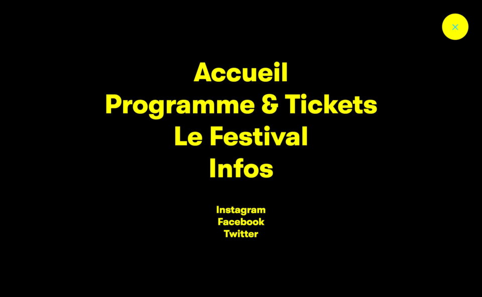 Pitchfork Music Festival Paris — Du 15 au 21 Novembre 2021のWEBデザイン