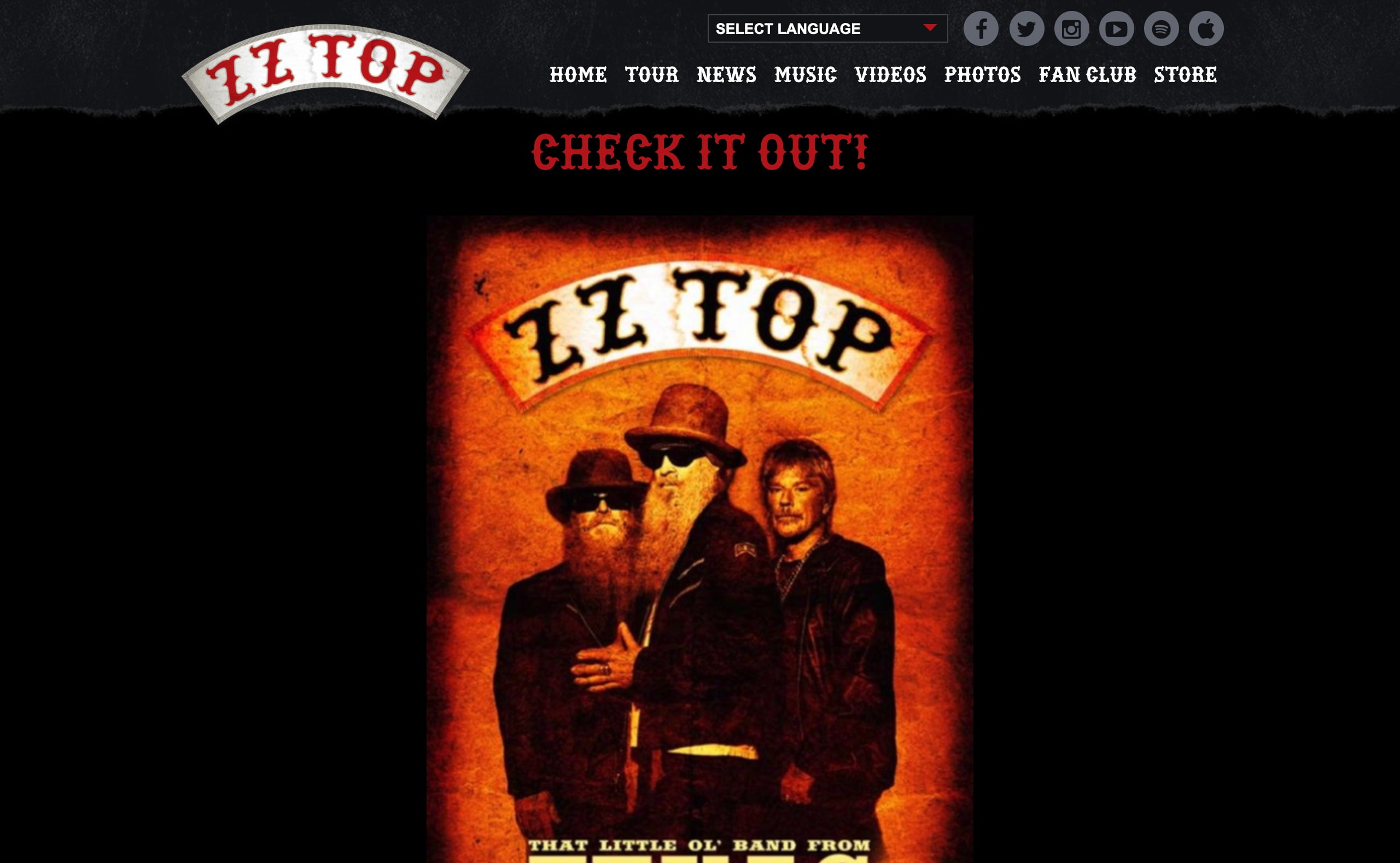 Official Website Zz Top Music Web Clips Web