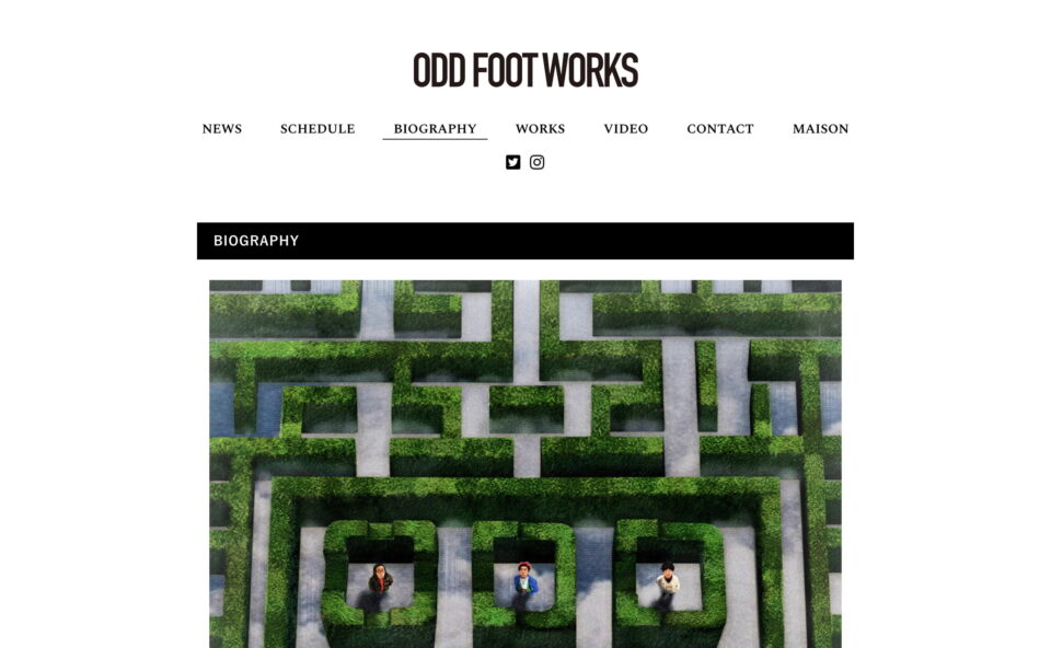 ODD FOOT WORKS official web siteのWEBデザイン