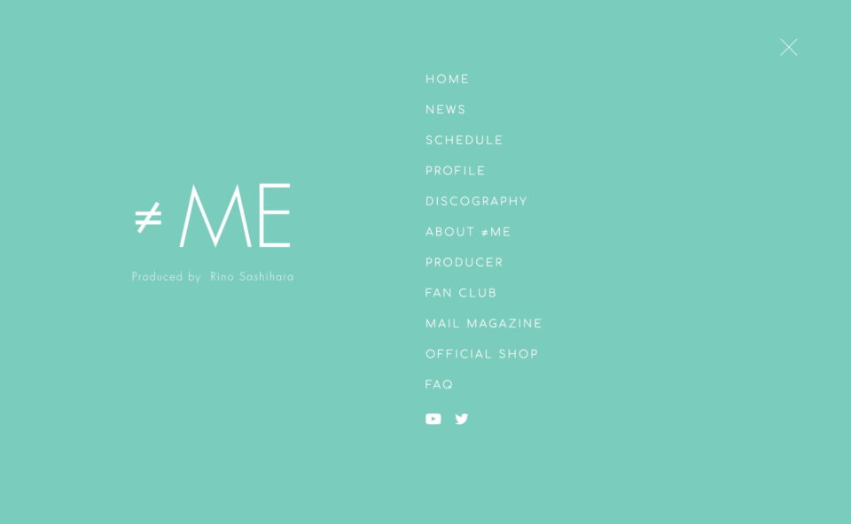 ≠ME（ノットイコールミー） オフィシャルサイトのWEBデザイン