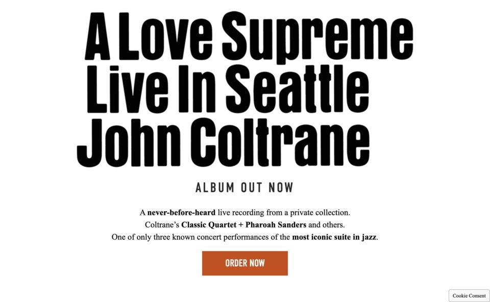 John ColtraneのWEBデザイン