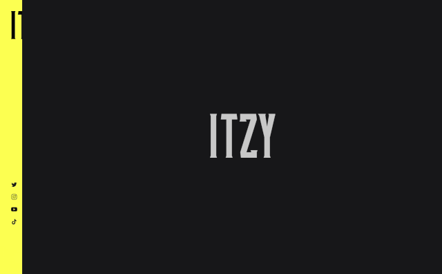 ITZY OFFICIAL SITEのWEBデザイン