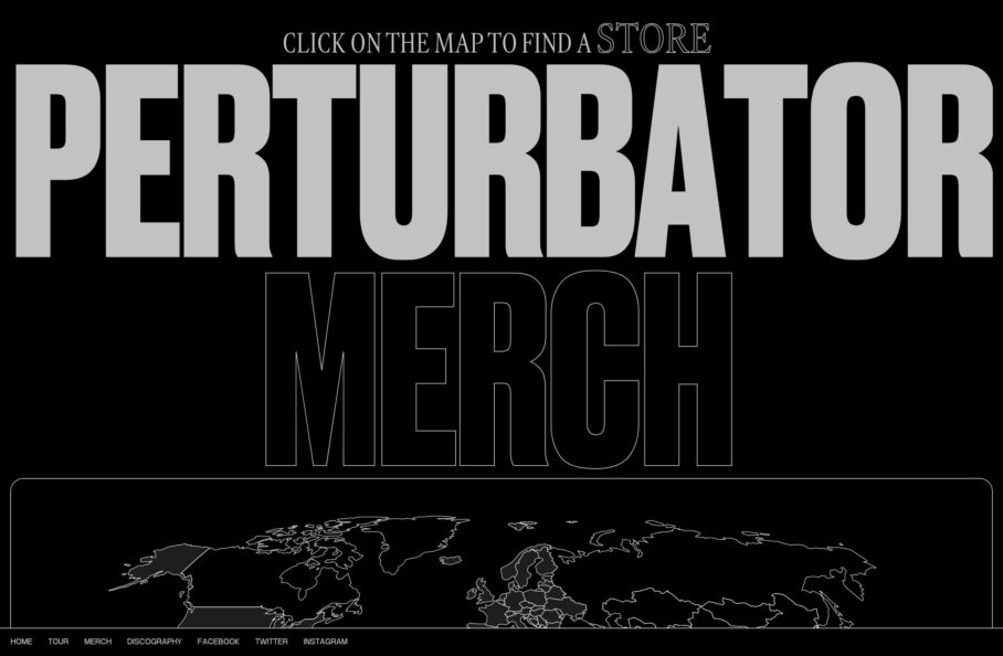 Perturbator | Official WebsiteのWEBデザイン
