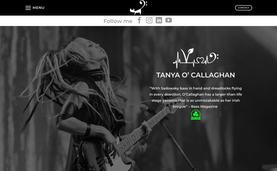 Tanya O’Callaghan – LA Bassist | Freelance Bassist | Irish musicianのWEBデザイン