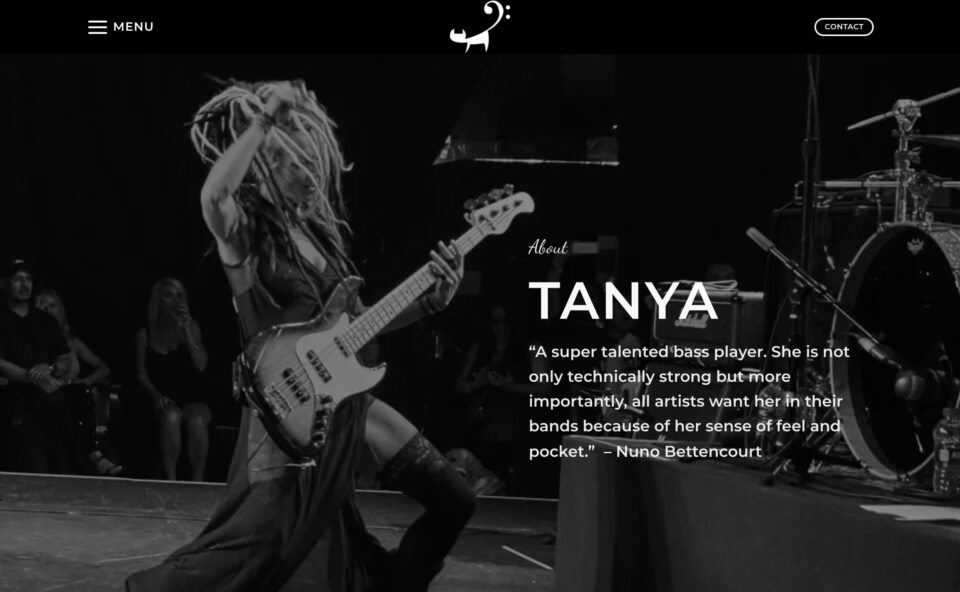 Tanya O’Callaghan – LA Bassist | Freelance Bassist | Irish musicianのWEBデザイン