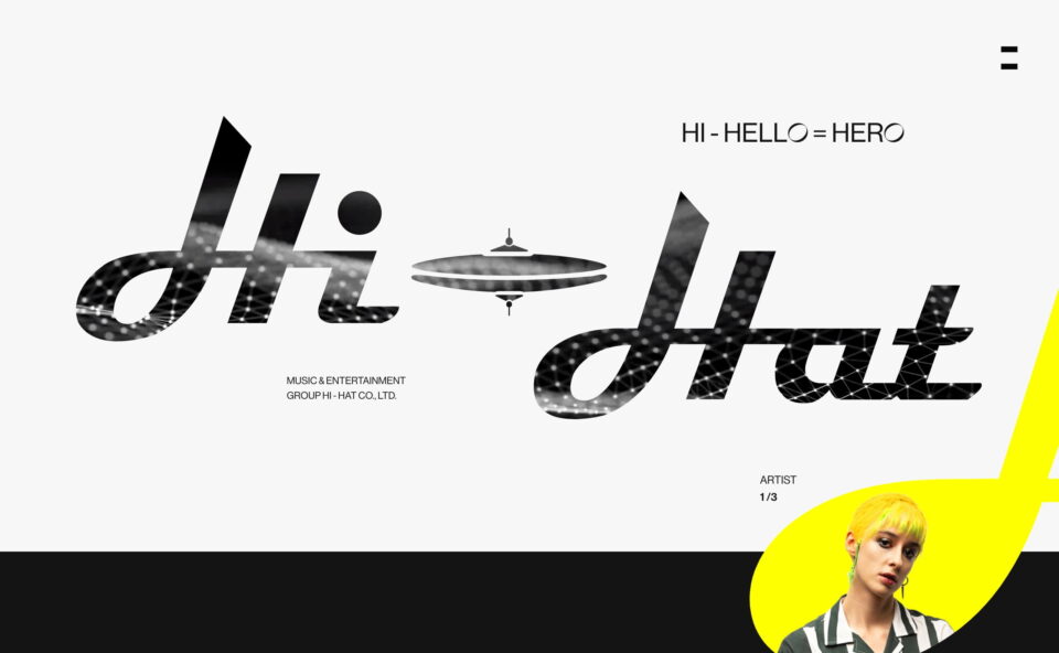 HI HAT | MainのWEBデザイン