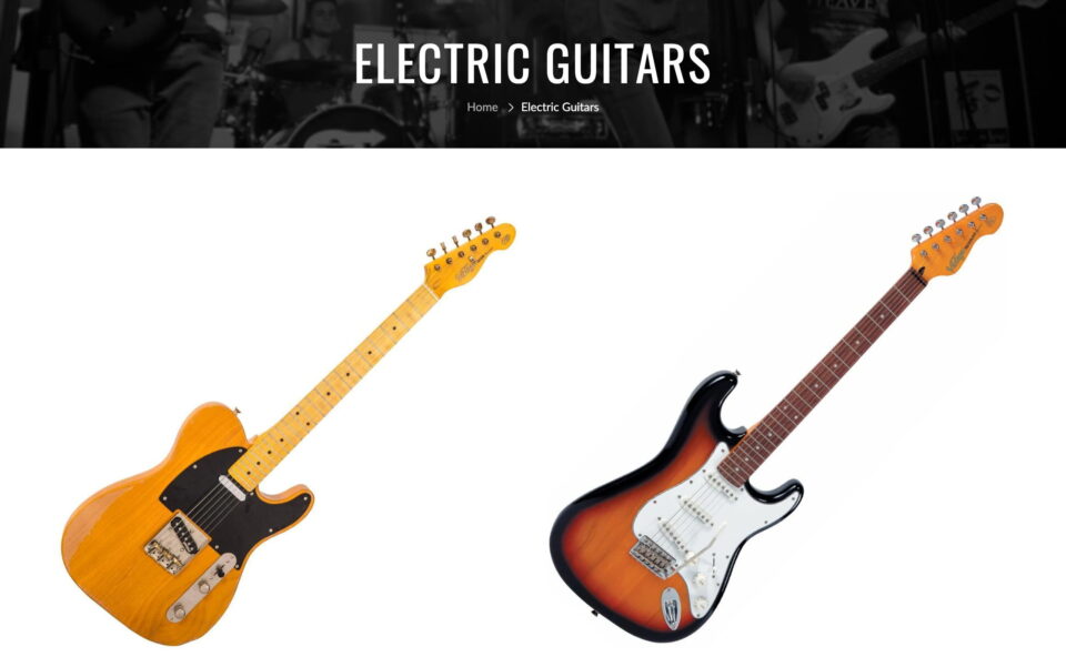 Guitars Built For The Working Musician – Vintage GuitarsのWEBデザイン