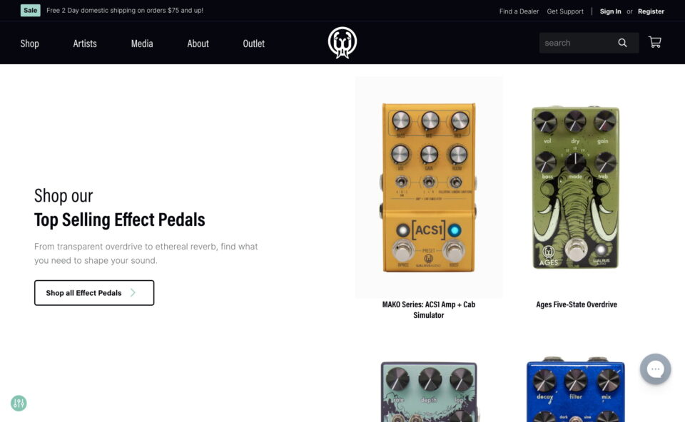 Walrus Audio – Audio effects | Guitar Pedals | Pedals & EffectsのWEBデザイン