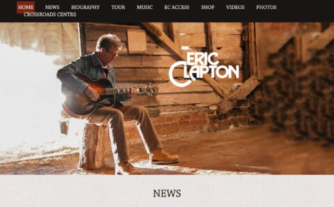 Eric Clapton Official WebsiteのWEBデザイン