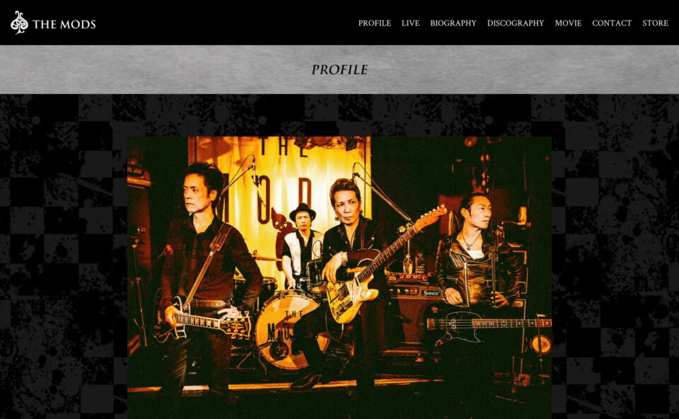 THE MODS OFFICIAL SITEのWEBデザイン