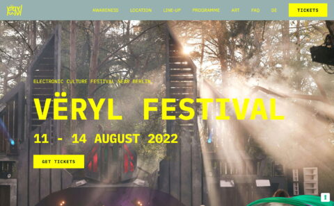 Veryl FestivalのWEBデザイン