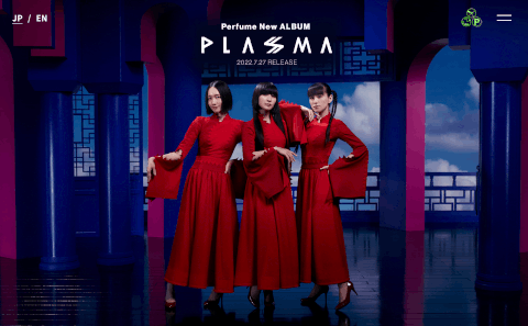 Perfume New ALBUM “PLASMA”のWEBデザイン