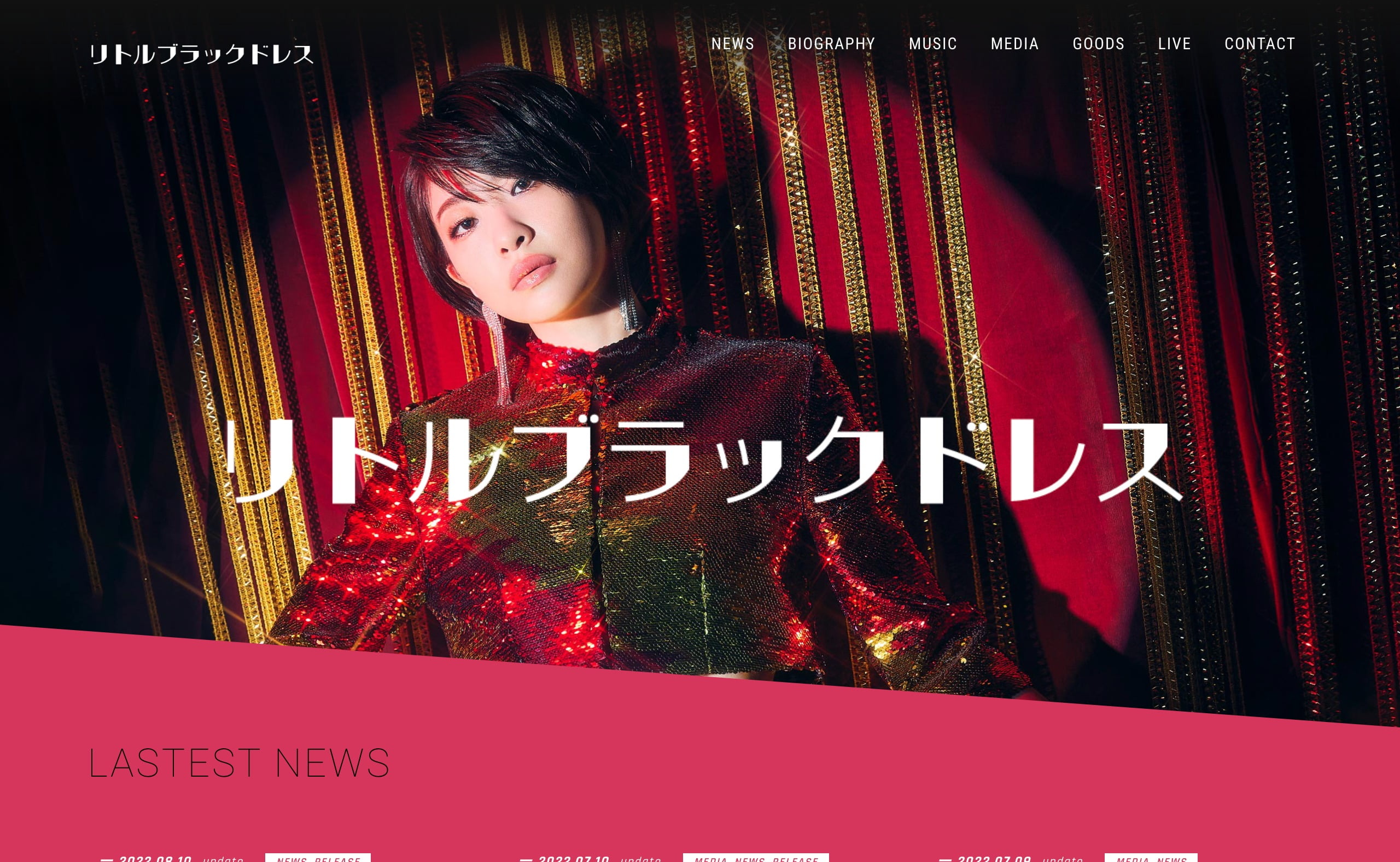 リトルブラックドレス Official Site MUSIC WEB CLIPS バンド・アーティスト・音楽関連のWEBデザイン