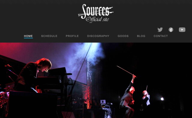 sources (ソーシズ) Official siteのWEBデザイン