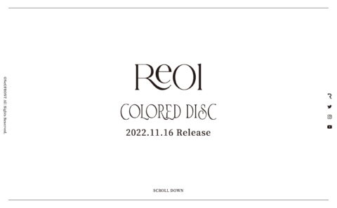Reol | COLORED DISCのWEBデザイン