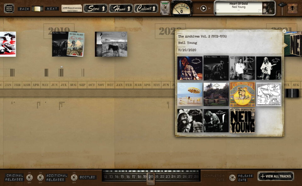 Neil Young ArchivesのWEBデザイン