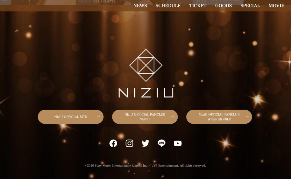 NiziU Live with U 2022 “Burn it Up” SPECIAL SITEのWEBデザイン