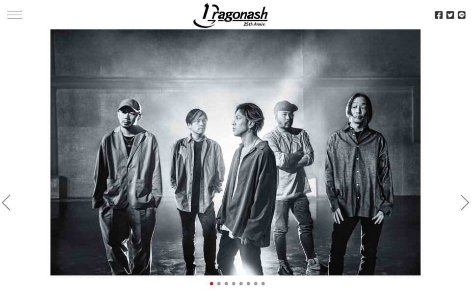 Dragon Ash 25th Anniversary Site | SPECIAL SITEのWEBデザイン