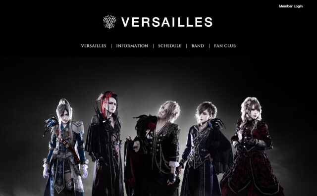 Versailles Official SiteのWEBデザイン