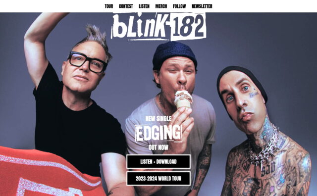 Blink-182 Official SiteのWEBデザイン