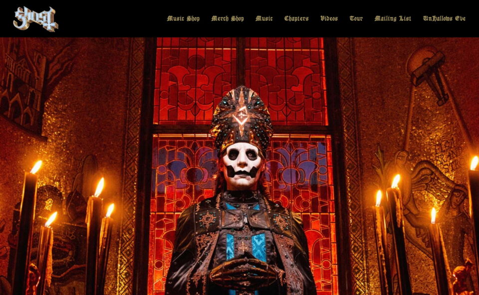 Ghost – The Official SiteのWEBデザイン